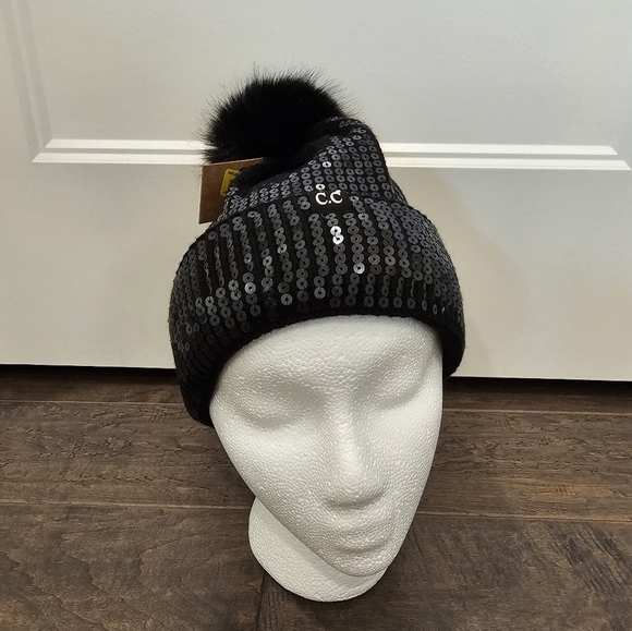 New C.C Women's Beanie with Pom Pom - Picture 9 of 9